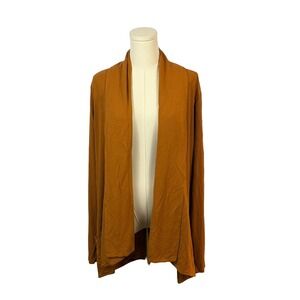 Simply Vera Rust/Orange Long Sleeve Ribbed Cardigan w/ Collar & Pockets Size XXL